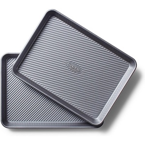 image:imageSur La Table Platinum Quarter Sheet Pans Set of 2 CommercialQuality Aluminized Steel Pans for Even Heat and No Warping Set of 2