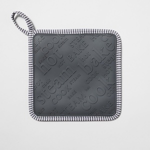 image:imageSur La Table Silicone Striped Pot Holder GrayGray