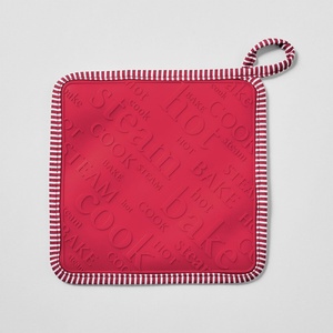 image:imageSur La Table Silicone Striped Pot Holder GrayRed