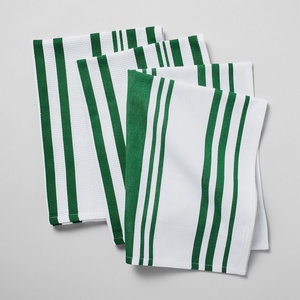 image:imageSur La Table Striped Kitchen Towels Set of 3 Cool GrayBasil