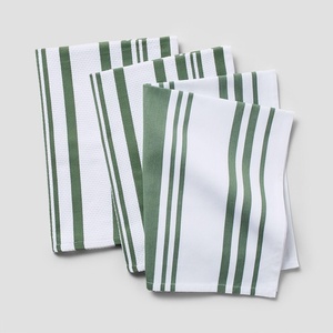 image:imageSur La Table Striped Kitchen Towels Set of 3 Cool GraySage
