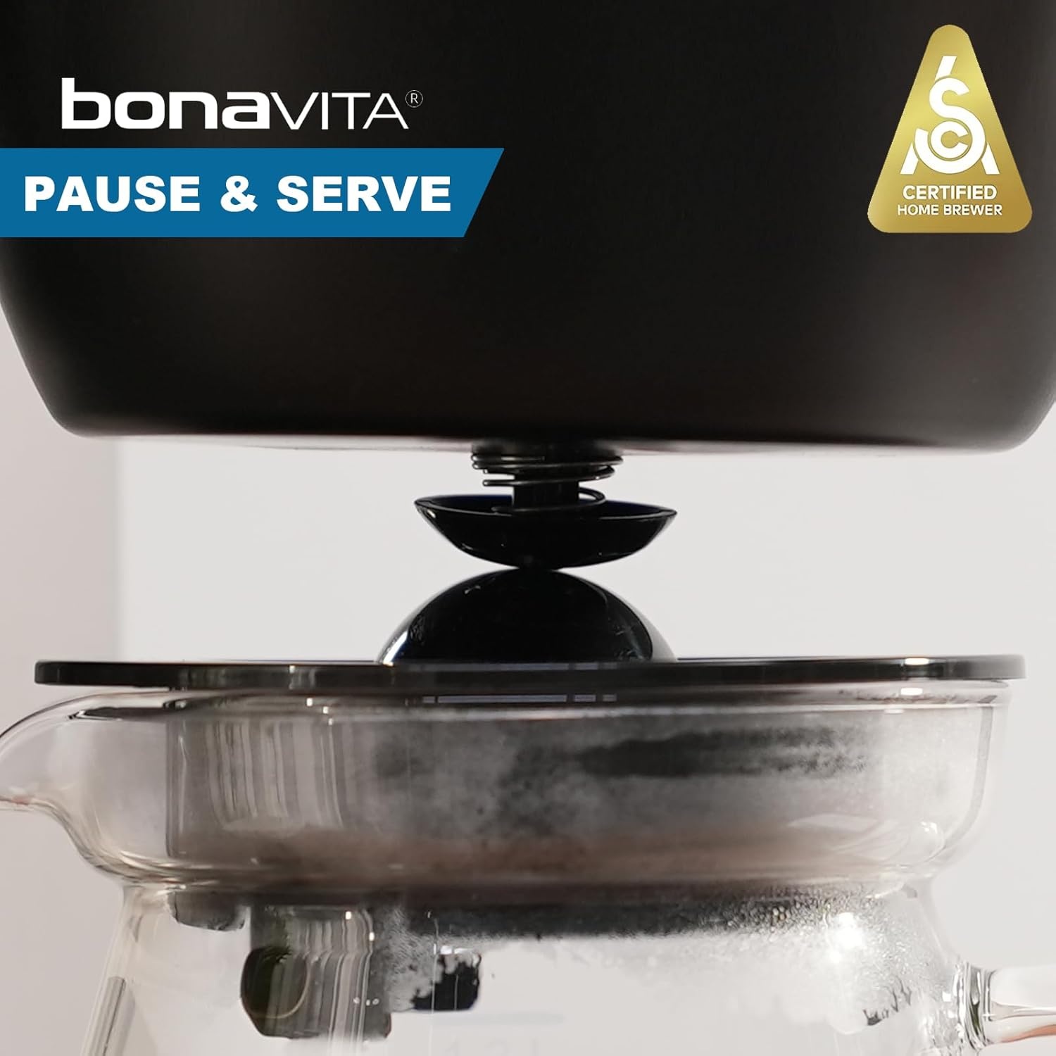 image:imageBonavita Enthusiast 8 Cup Drip Coffee Brewer Pour Over SCA Certified Coffee Machine with Thermal Carafe Stainless Steel Panel Removable ReservoirMatte Black