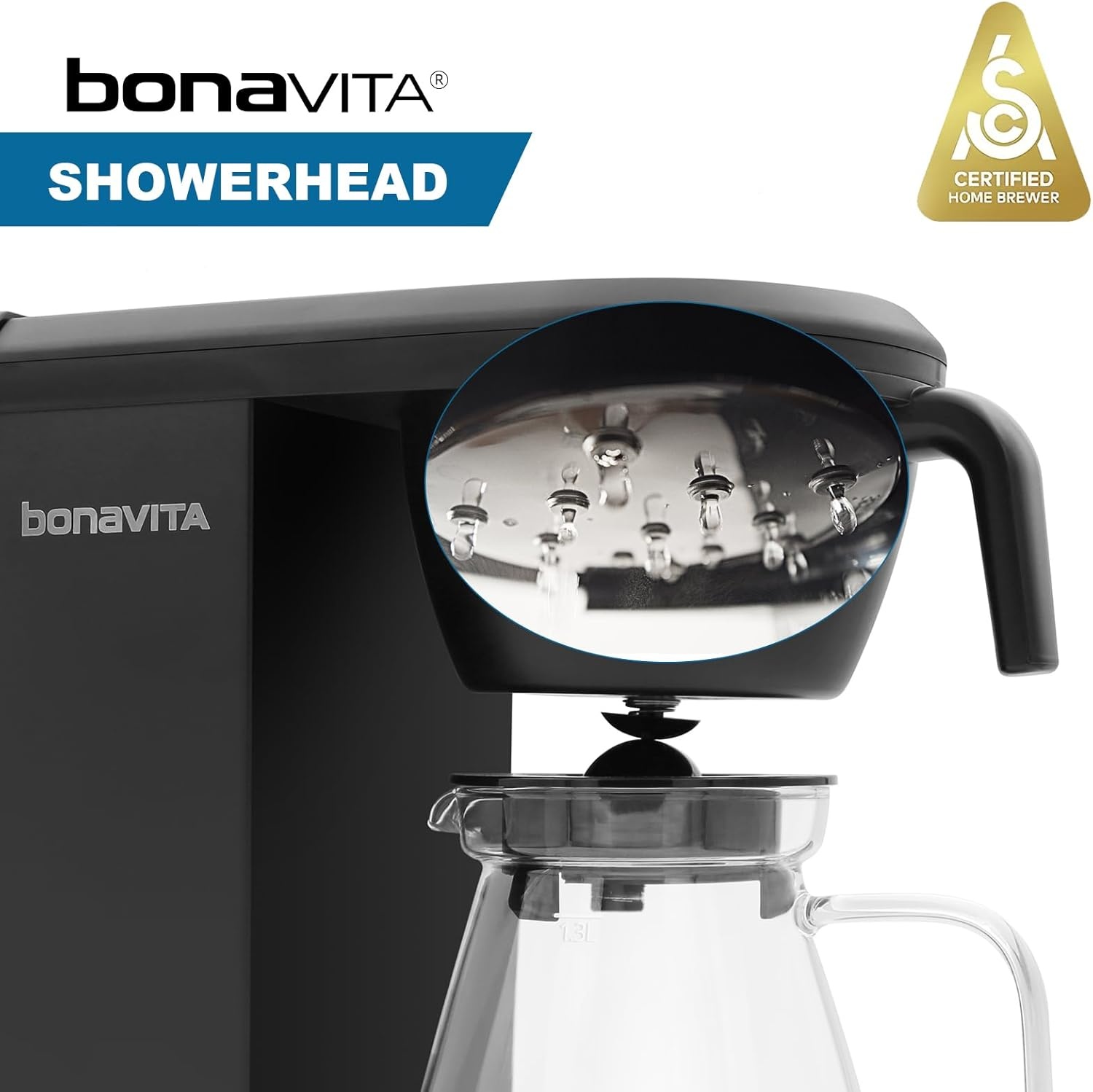image:imageBonavita Enthusiast 8 Cup Drip Coffee Brewer Pour Over SCA Certified Coffee Machine with Thermal Carafe Stainless Steel Panel Removable ReservoirMatte Black
