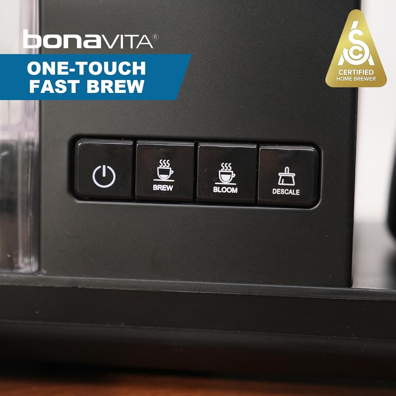 image:imageBonavita Enthusiast 8 Cup Drip Coffee Brewer Pour Over SCA Certified Coffee Machine with Thermal Carafe Stainless Steel Panel Removable ReservoirSilver