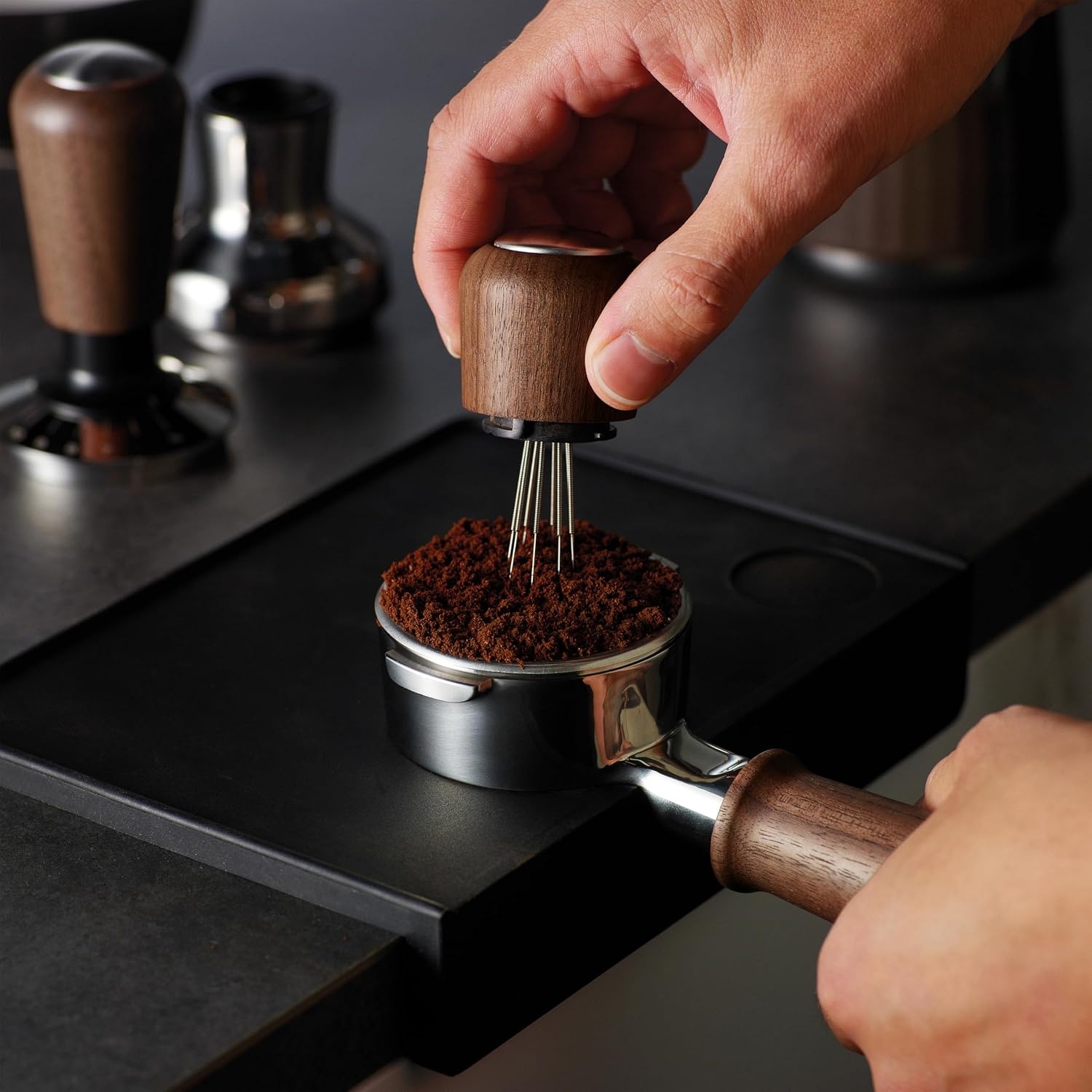 image:imageBreville BEA203WLW Distribution Duo Espresso Distribution Tool 54mm Walnut58 mm