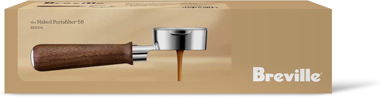 image:imageBreville BEA304WLW Naked Portafilter Espresso Machine Accessory 58mm Walnut58 mm