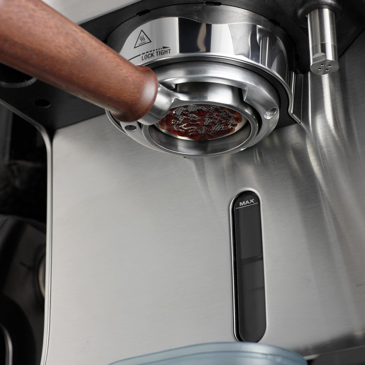 image:imageBreville BEA304WLW Naked Portafilter Espresso Machine Accessory 58mm Walnut58 mm