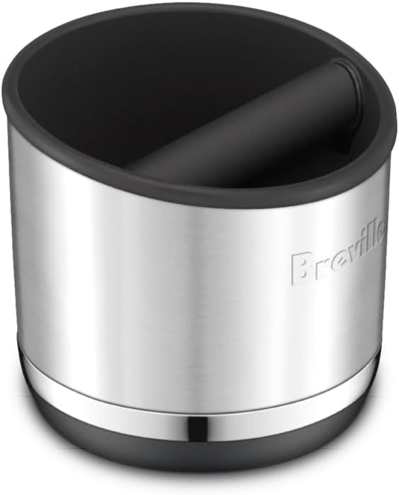 image:imageBreville BEA501BSS Knock Box 10 Espresso Machine Accessory 10 Puck Capacity Brushed Stainless Steel
