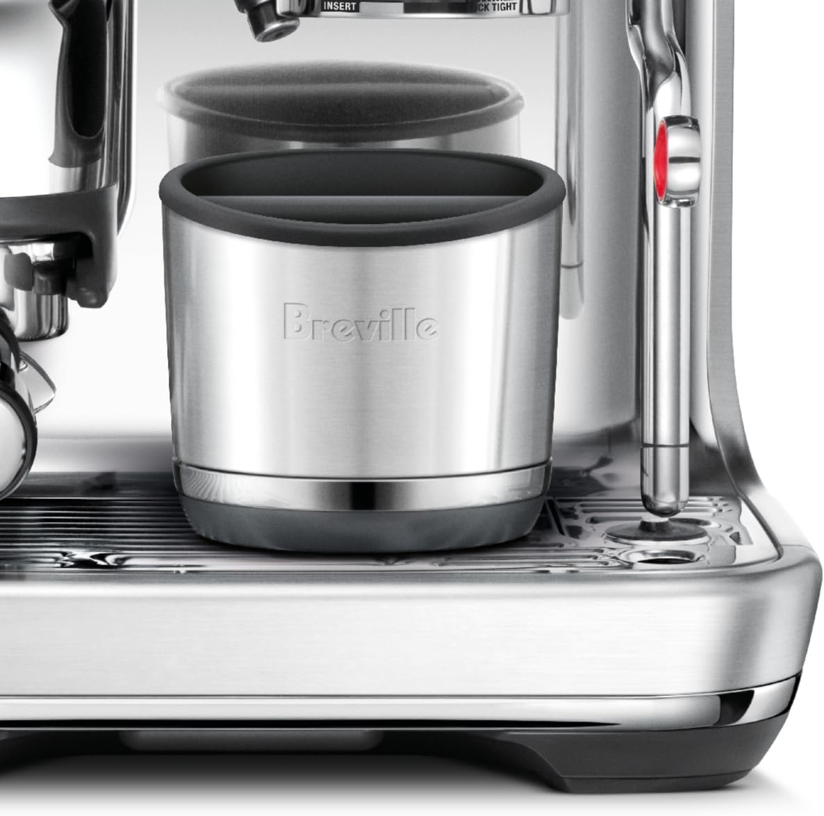 image:imageBreville BEA501BSS Knock Box 10 Espresso Machine Accessory 10 Puck Capacity Brushed Stainless Steel