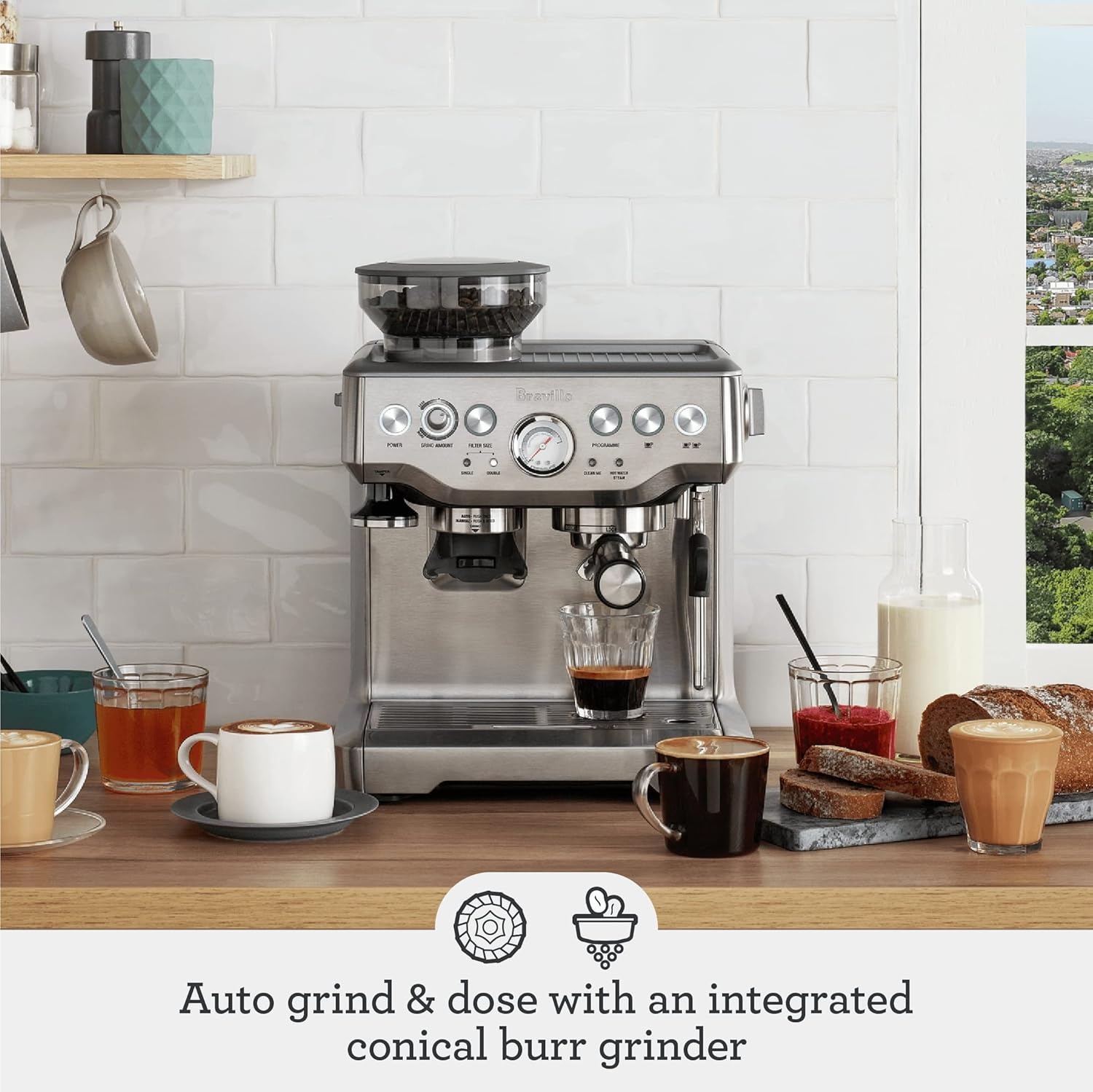 image:imageBreville Barista Express Espresso Machine BES870XL Brushed Stainless SteelBlack Sesame