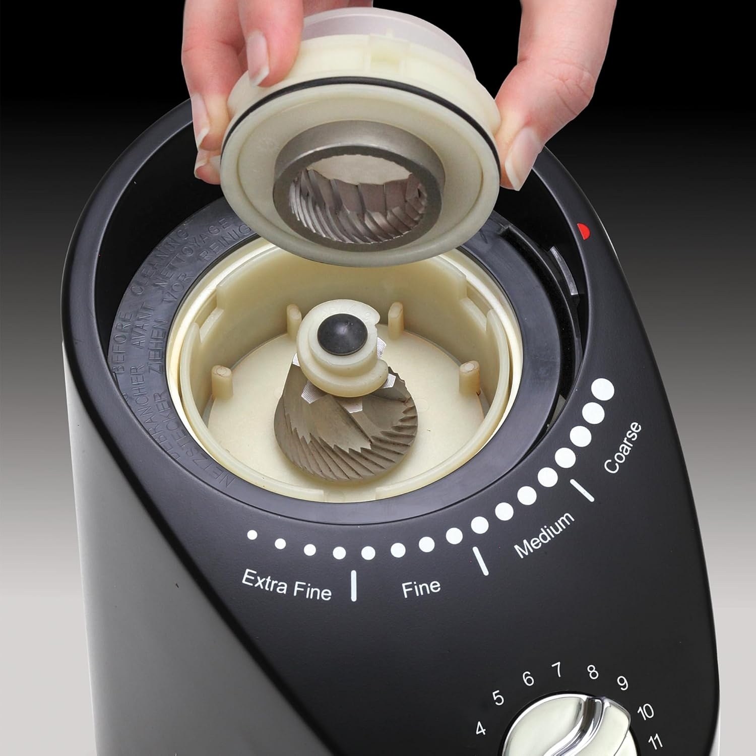 image:imageCapresso Infinity Plus Conical Burr Grinder BlackBlack