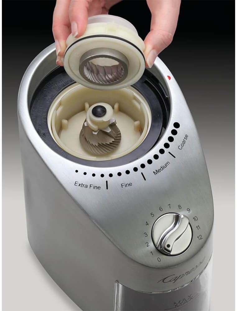 image:imageCapresso Infinity Plus Conical Burr Grinder BlackStainless Steel