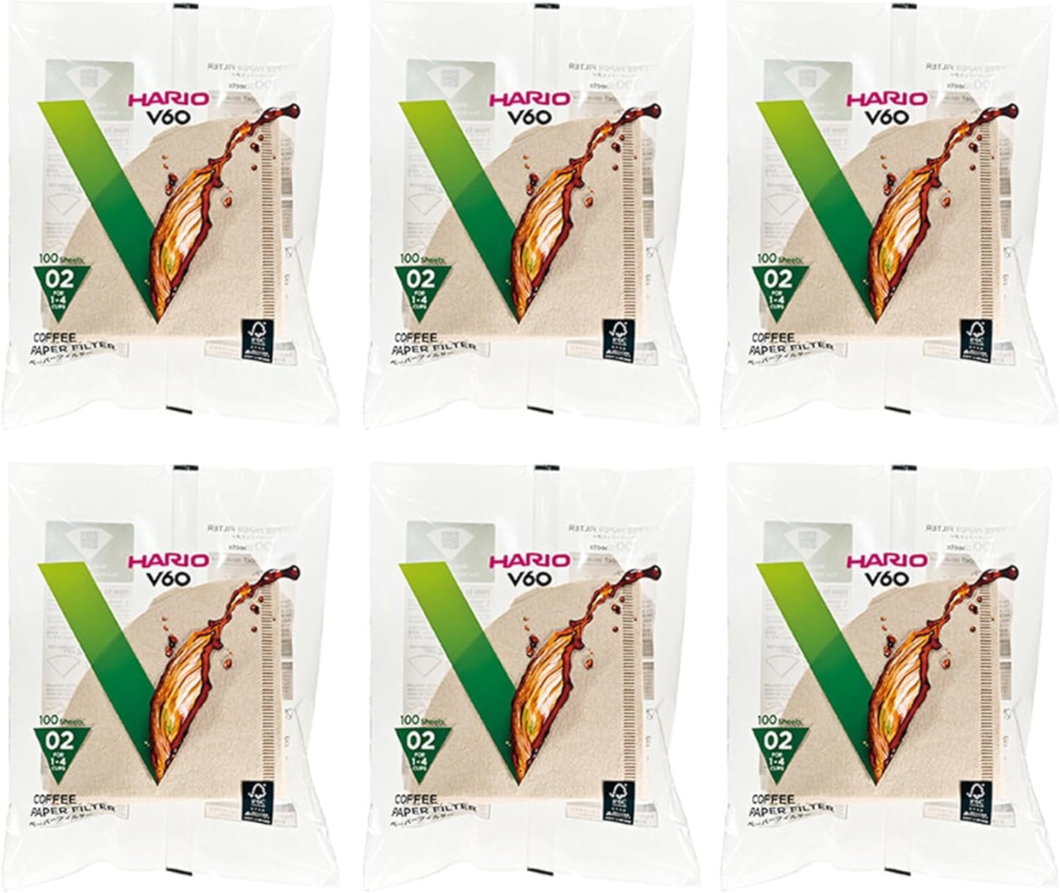 image:imageHario V60 Paper Coffee Filter Size 02 White 40ct BoxNatural