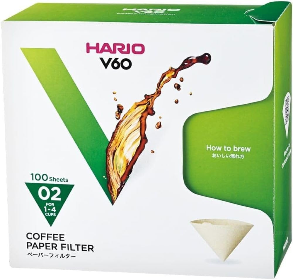 image:imageHario V60 Paper Coffee Filter Size 02 White 40ct BoxNautural