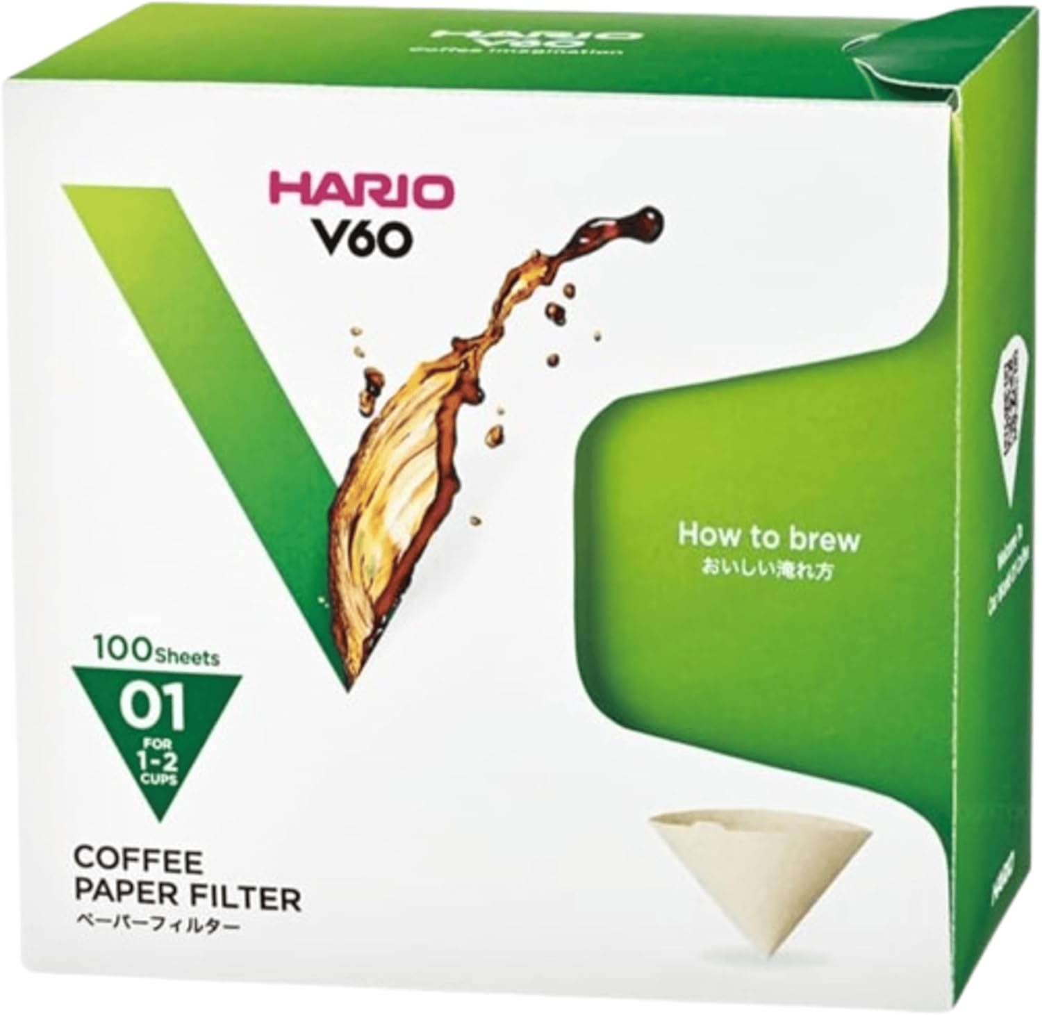 image:imageHario V60 Paper Coffee Filter Size 02 White 40ct BoxNautural
