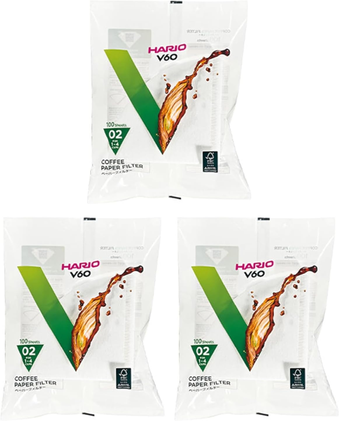 image:imageHario V60 Paper Coffee Filter Size 02 White 40ct BoxWhite