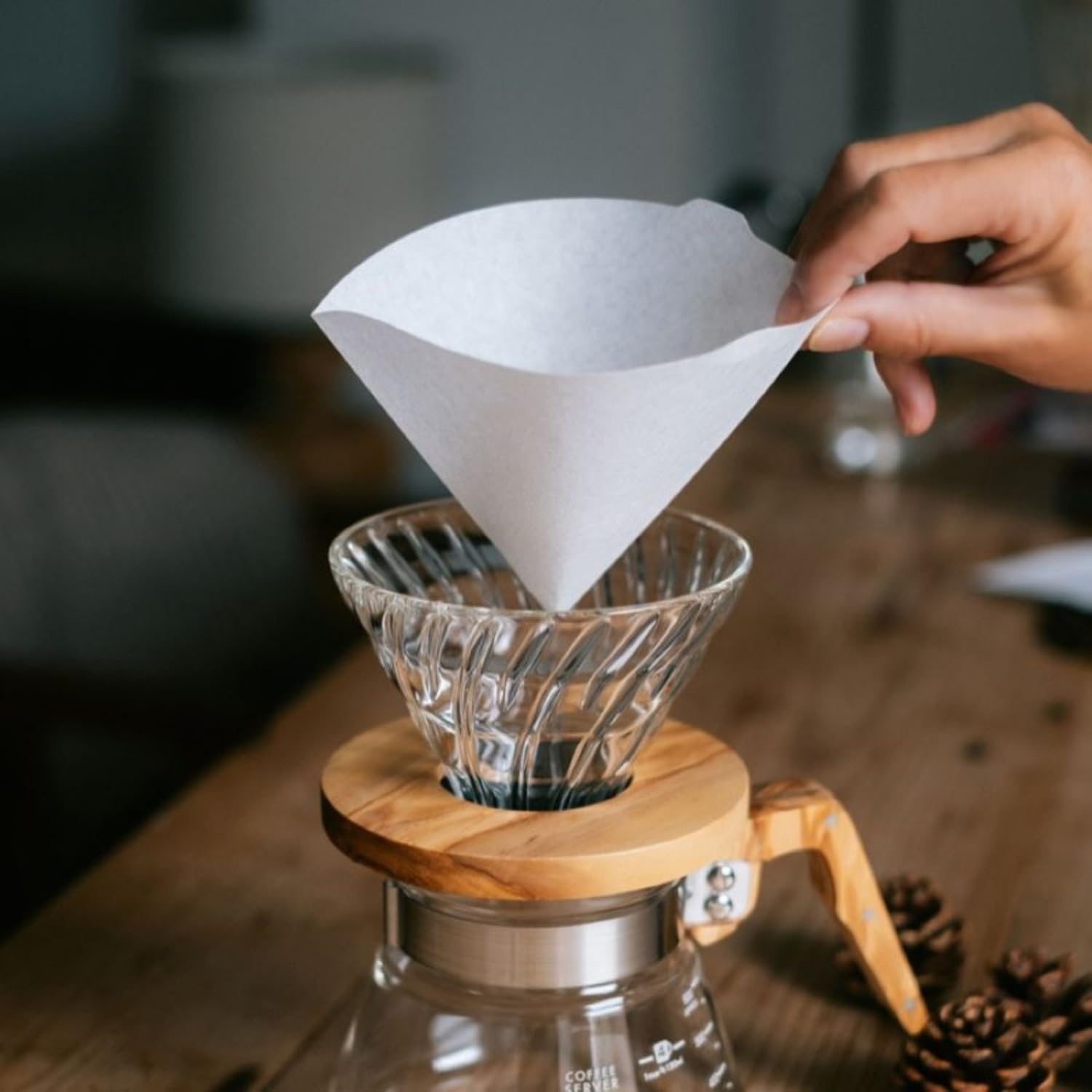 image:imageHario V60 Paper Coffee Filter Size 02 White 40ct BoxWhite