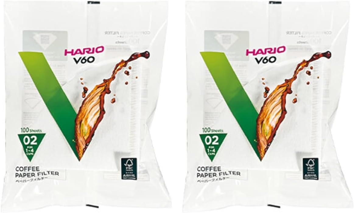 image:imageHario V60 Paper Coffee Filter Size 02 White 40ct BoxWhite