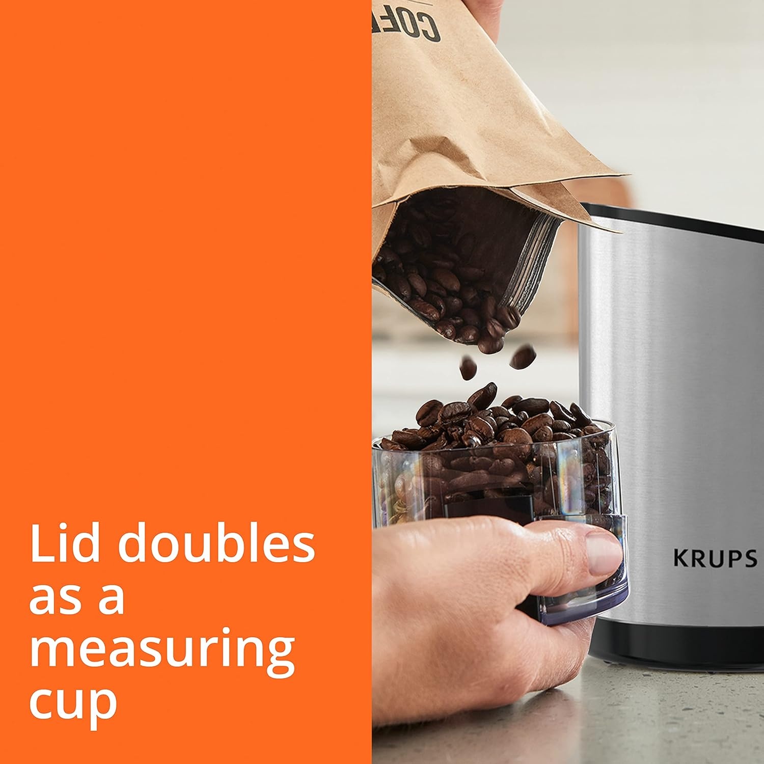 image:imageKRUPS Precision Electric Coffee Grinders 3 oz Capacity 200W Motor Stainless Steel Blades for Uniform Grinding of Beans Herb and Nuts Coffee and Spice Grinder Electric BlackStainless Steel