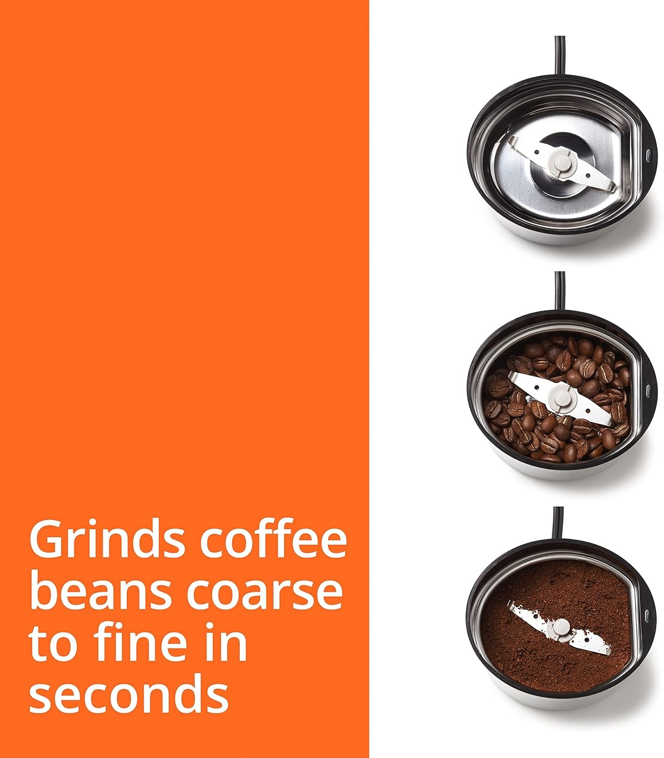 image:imageKRUPS Precision Electric Coffee Grinders 3 oz Capacity 200W Motor Stainless Steel Blades for Uniform Grinding of Beans Herb and Nuts Coffee and Spice Grinder Electric BlackStainless Steel