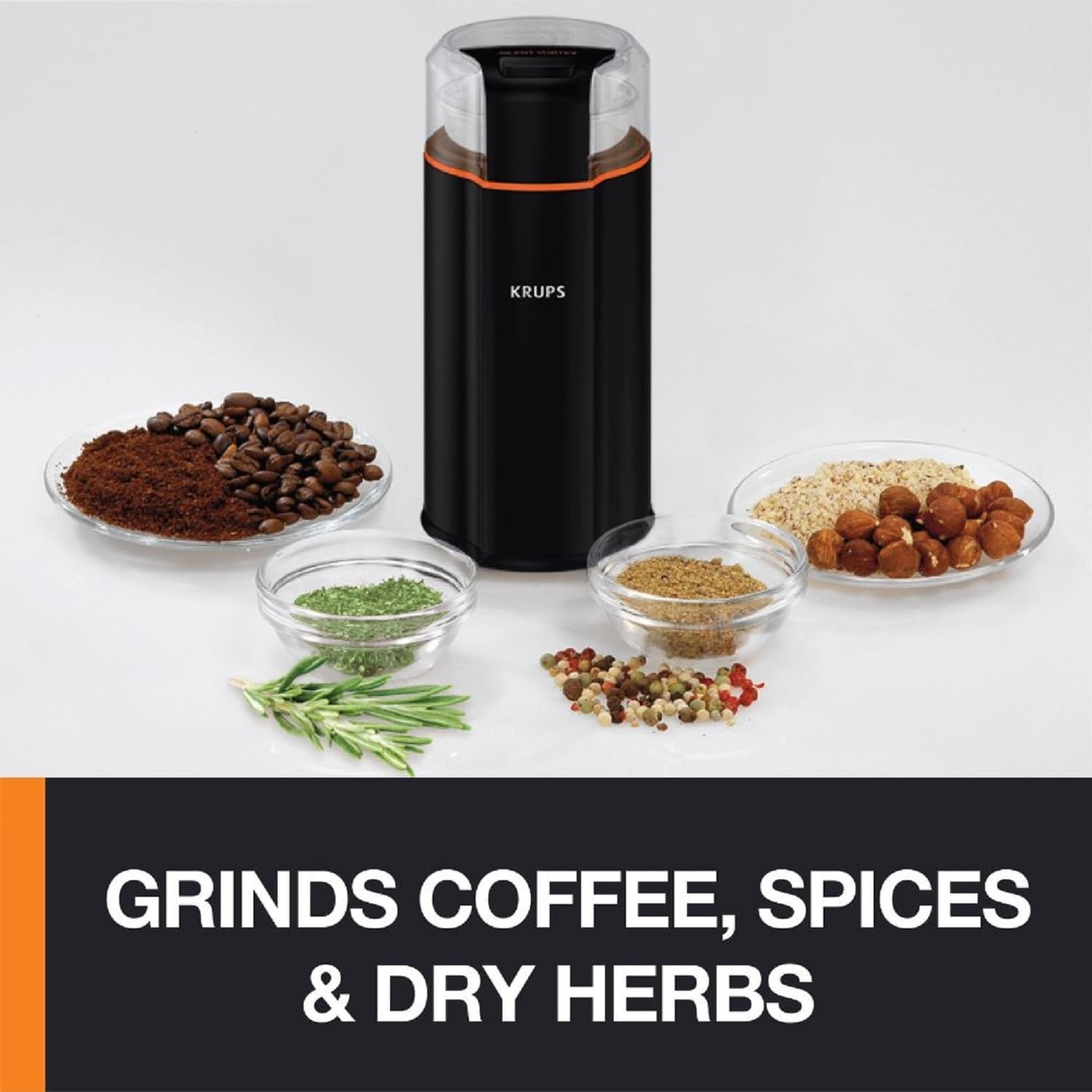 image:imageKRUPS Precision Electric Coffee Grinders 3 oz Capacity 200W Motor Stainless Steel Blades for Uniform Grinding of Beans Herb and Nuts Coffee and Spice Grinder Electric BlackBlack