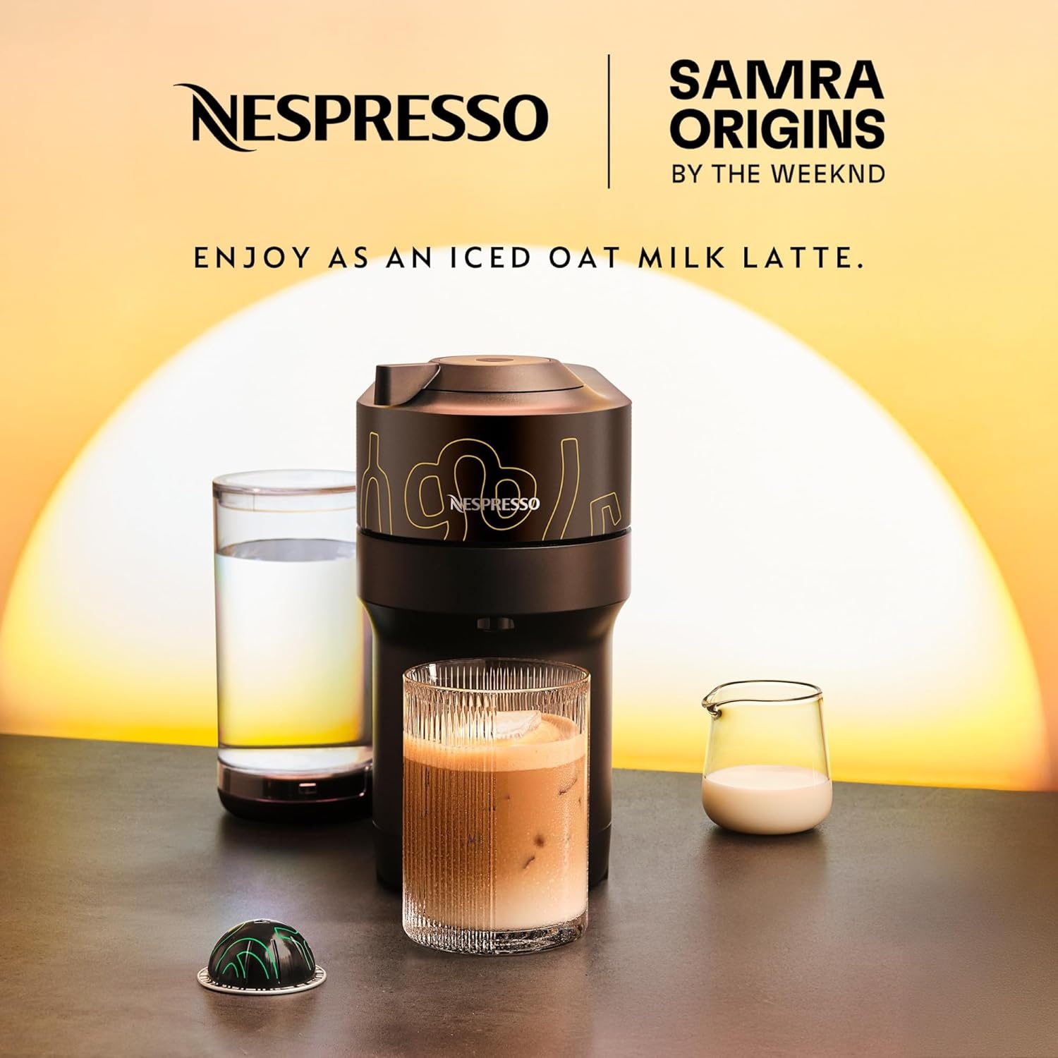 image:imageNespresso LimitedEdition Vertuo Pop Coffee and Espresso Maker by DeLonghi Pastel YellowBuna Yellow