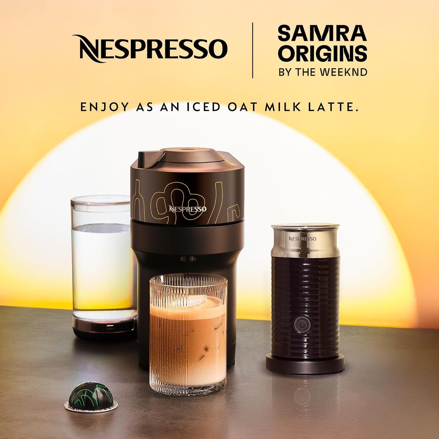image:imageNespresso LimitedEdition Vertuo Pop Coffee and Espresso Maker by DeLonghi Pastel YellowBuna Yellow