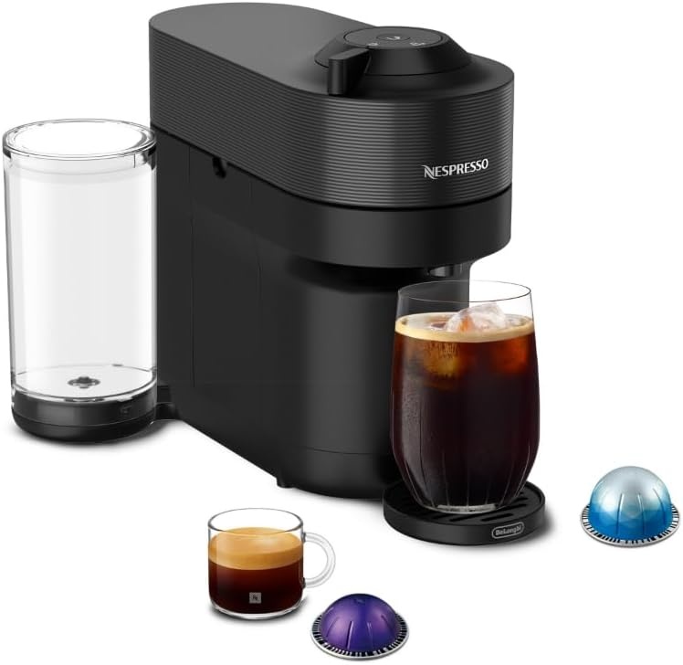 image:imageNespresso LimitedEdition Vertuo Pop Coffee and Espresso Maker by DeLonghi Pastel YellowLiquorice Black