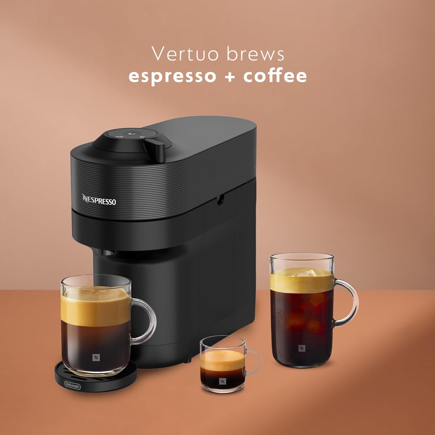 image:imageNespresso LimitedEdition Vertuo Pop Coffee and Espresso Maker by DeLonghi Pastel YellowLiquorice Black1