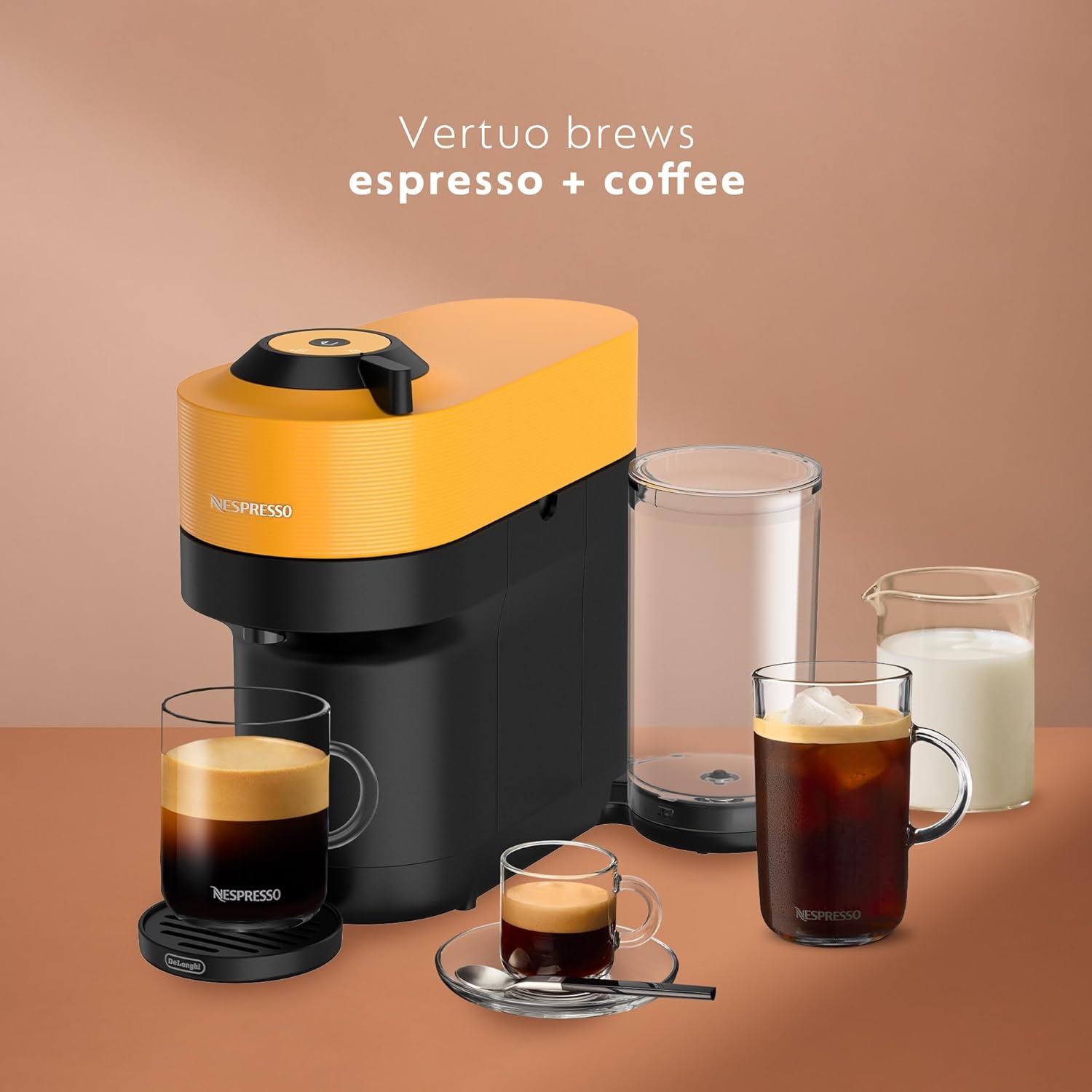 image:imageNespresso LimitedEdition Vertuo Pop Coffee and Espresso Maker by DeLonghi Pastel YellowMango