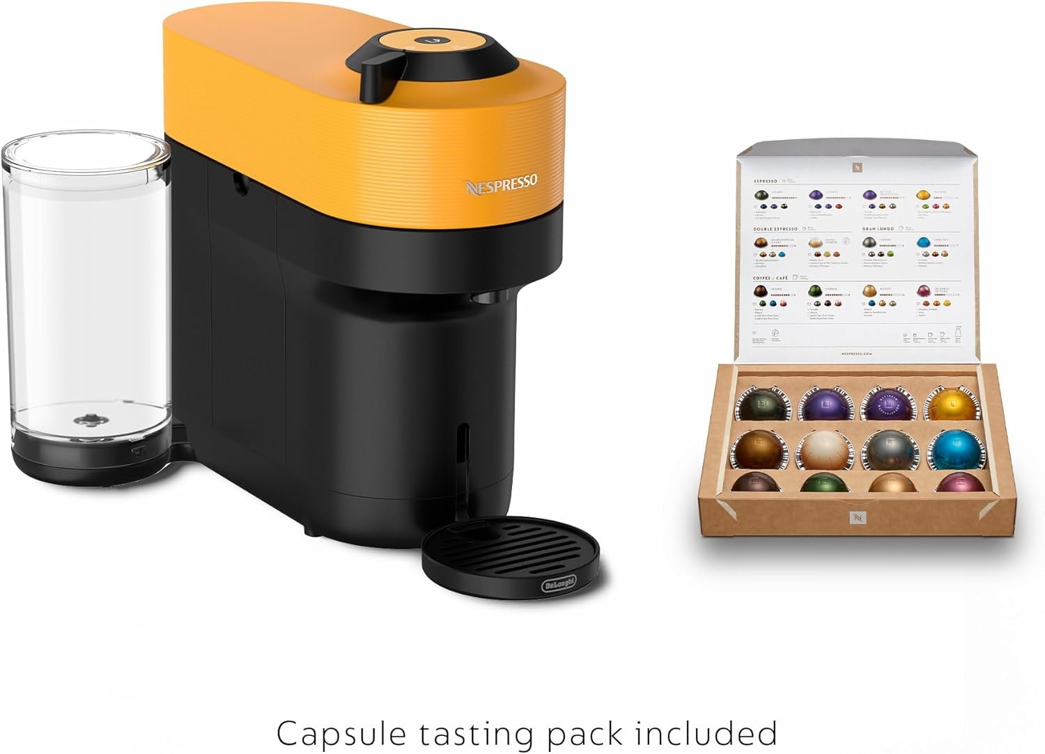 image:imageNespresso LimitedEdition Vertuo Pop Coffee and Espresso Maker by DeLonghi Pastel YellowMango