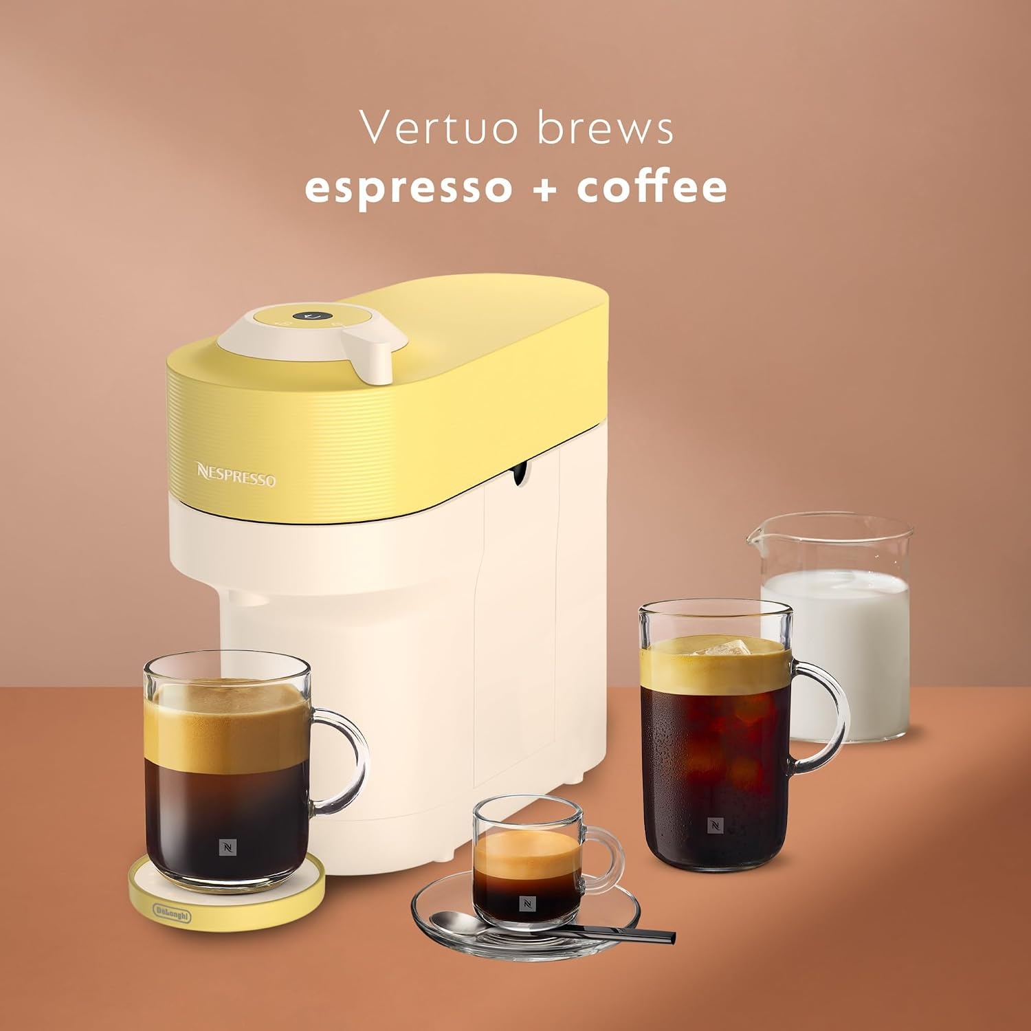 image:imageNespresso LimitedEdition Vertuo Pop Coffee and Espresso Maker by DeLonghi Pastel YellowPastel Yellow