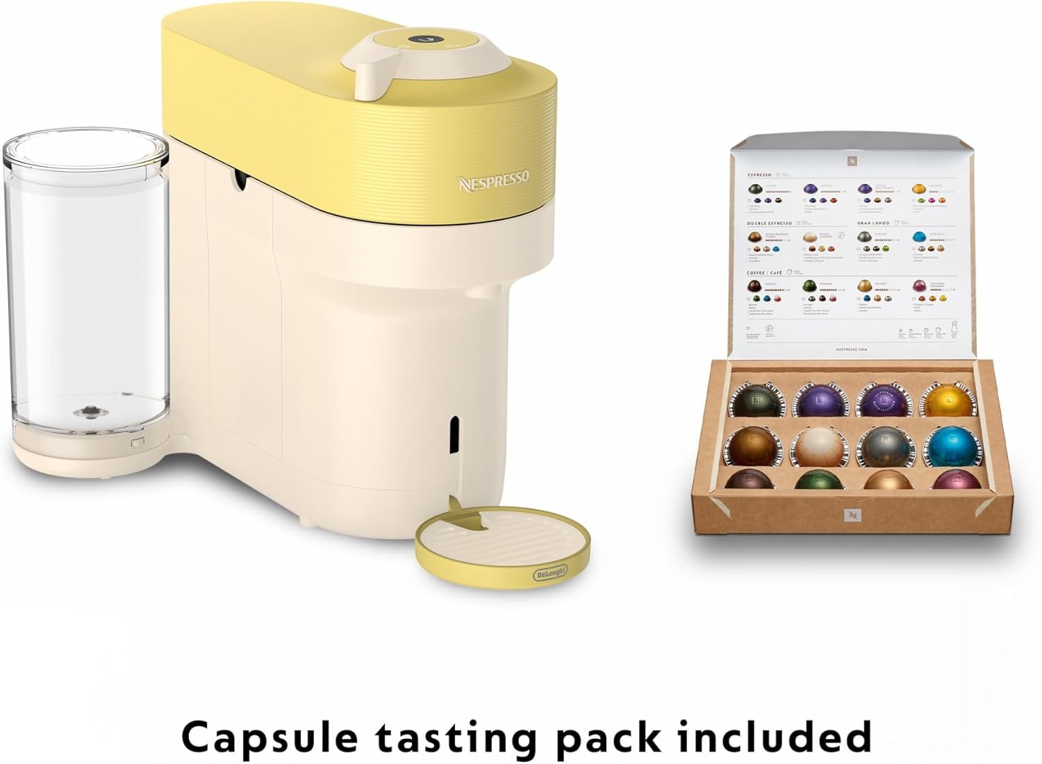image:imageNespresso LimitedEdition Vertuo Pop Coffee and Espresso Maker by DeLonghi Pastel YellowPastel Yellow