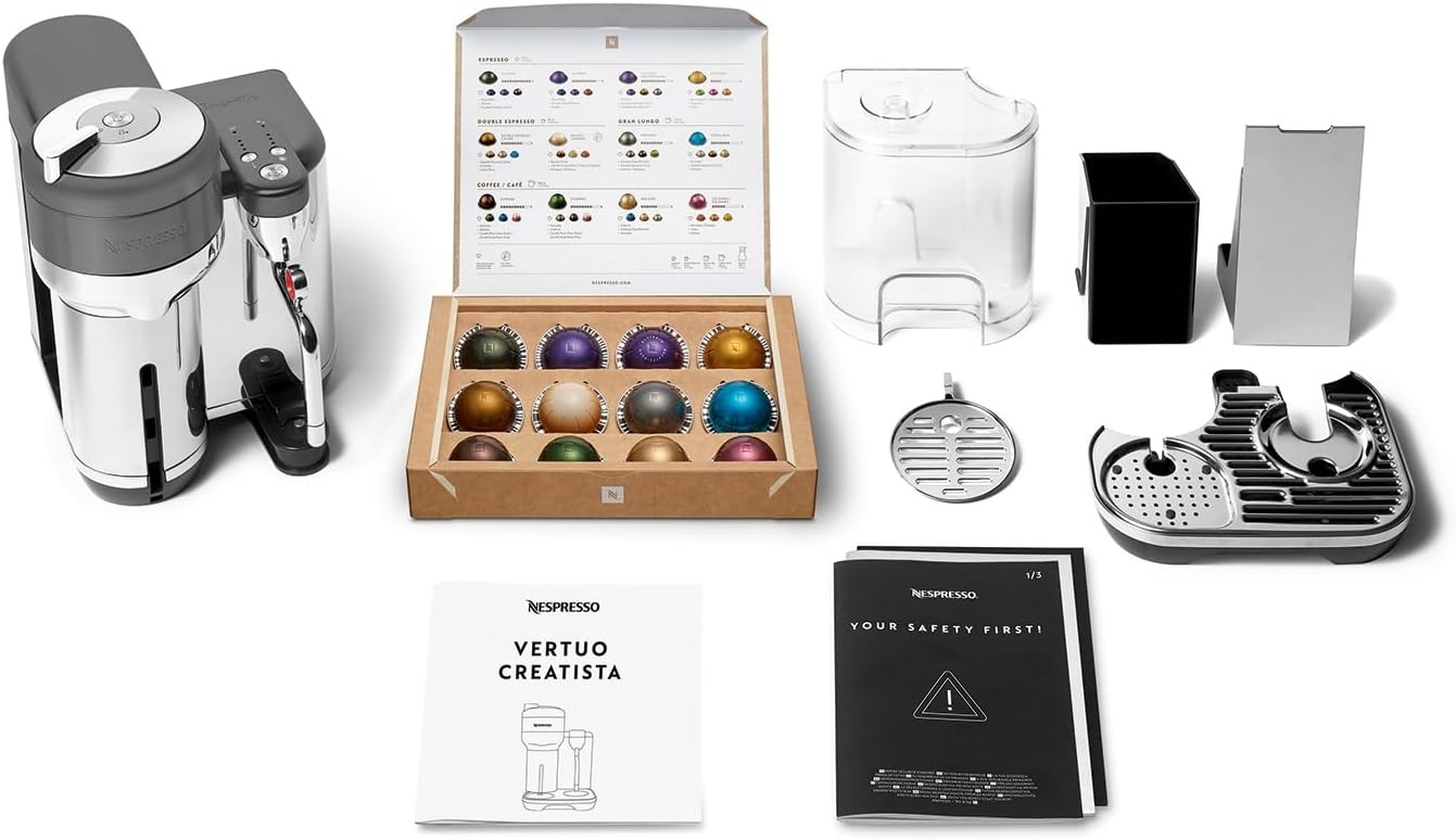 image:imageNespresso Vertuo Creatista Coffee and Espresso Maker by Breville Brushed Stainless SteelBlack Stainless Steel