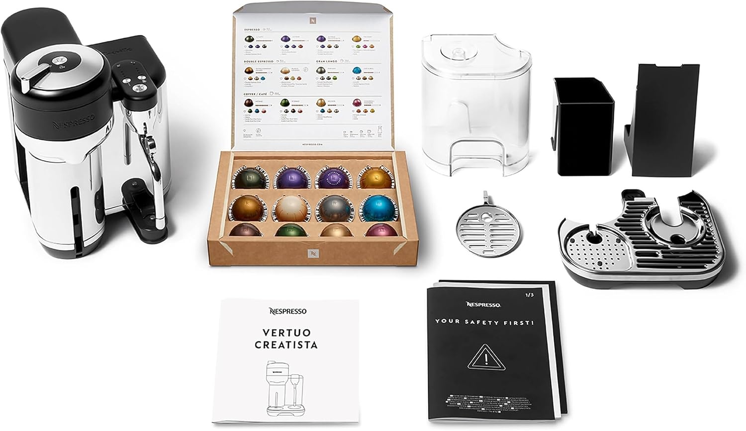 image:imageNespresso Vertuo Creatista Coffee and Espresso Maker by Breville Brushed Stainless SteelBlack Truffle