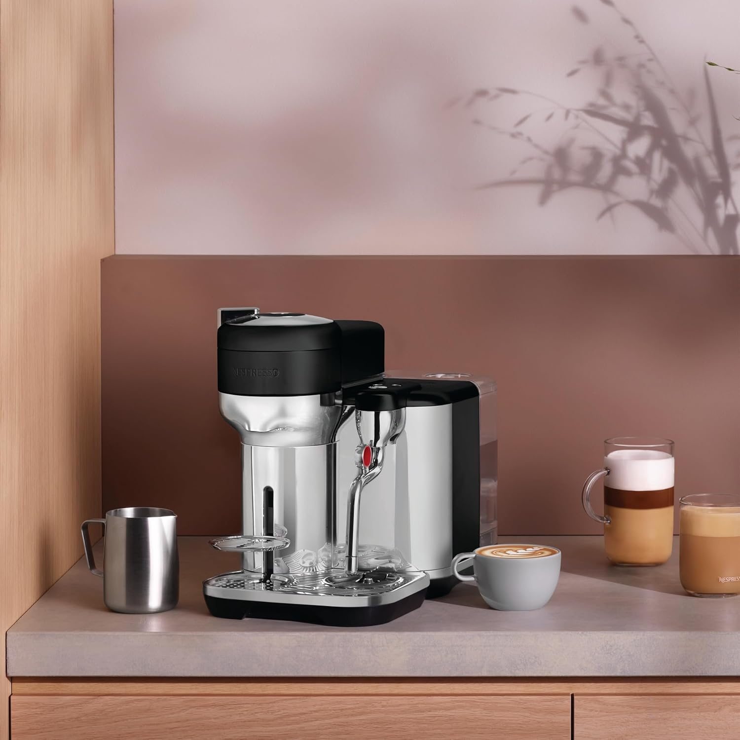 image:imageNespresso Vertuo Creatista Coffee and Espresso Maker by Breville Brushed Stainless SteelBlack Truffle