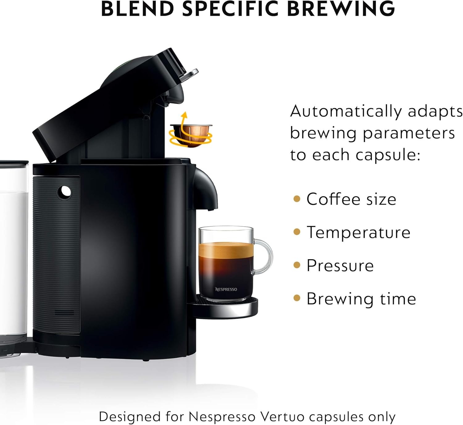 image:imageNespresso Vertuo Plus Deluxe Coffee and Espresso Maker by DeLonghi Titan with Aeroccino Milk Frother 110 VoltsBlack