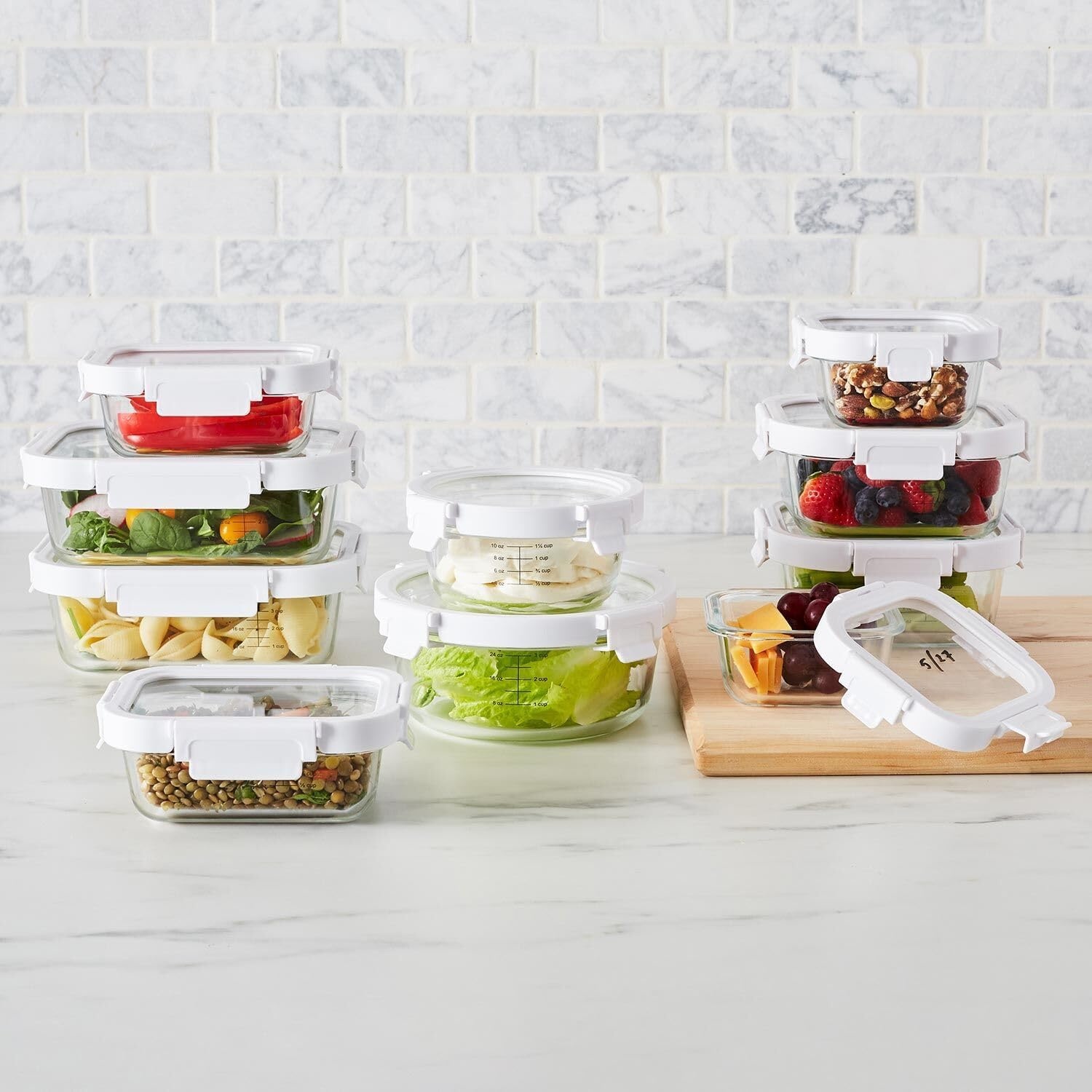 image:imageSur La Table Glass Storage Containers 20Piece Set Clear