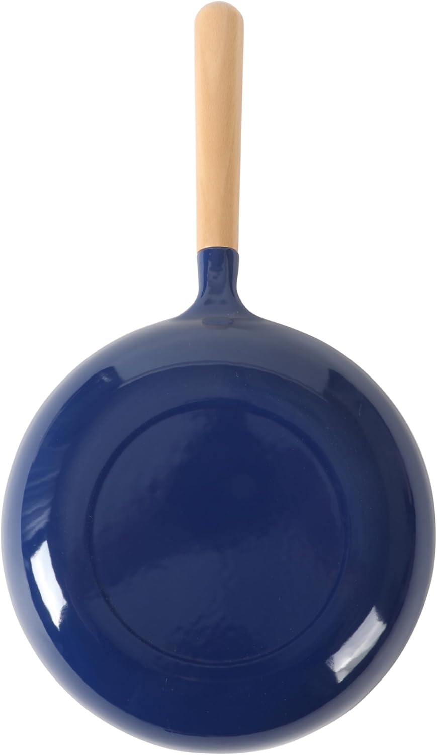 image:imageSur La Table Kitchen Essential Main Canteen 95 PreSeasoned Cast Iron Skillet wWood Handle Natural Nonstick Lightweight Frying Pan for Searing Sauting amp Everyday Cooking BlueBlue Skillet