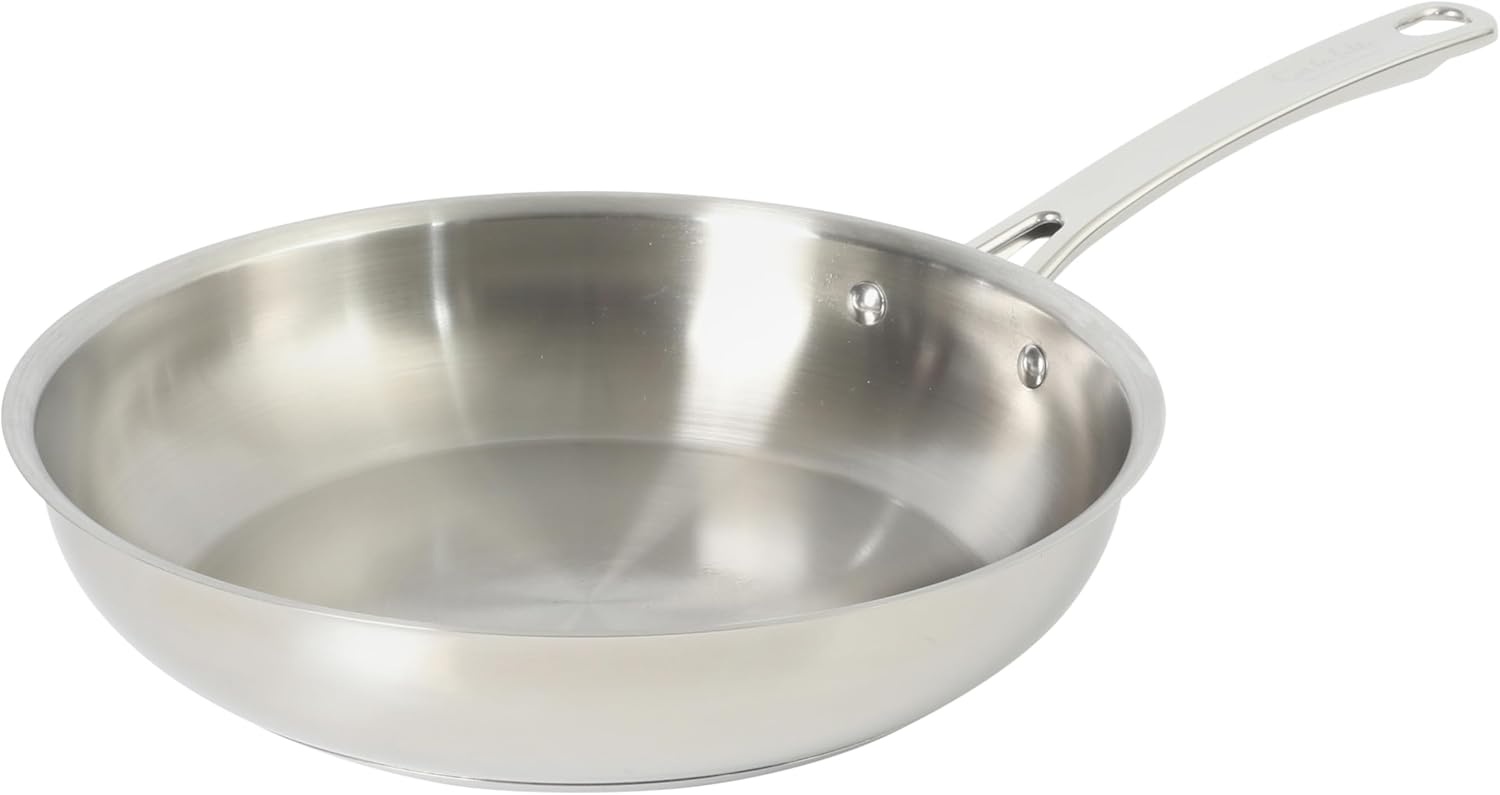 image:imageSur La Table Kitchen Essentials Chefs Deck 3Piece 53Quart Stainless Steel Dutch Oven with Steamer Insert amp Glass Lid Induction Ready TriPly Base Polished Finish amp Hollow StayCool HandlesStainless Steel