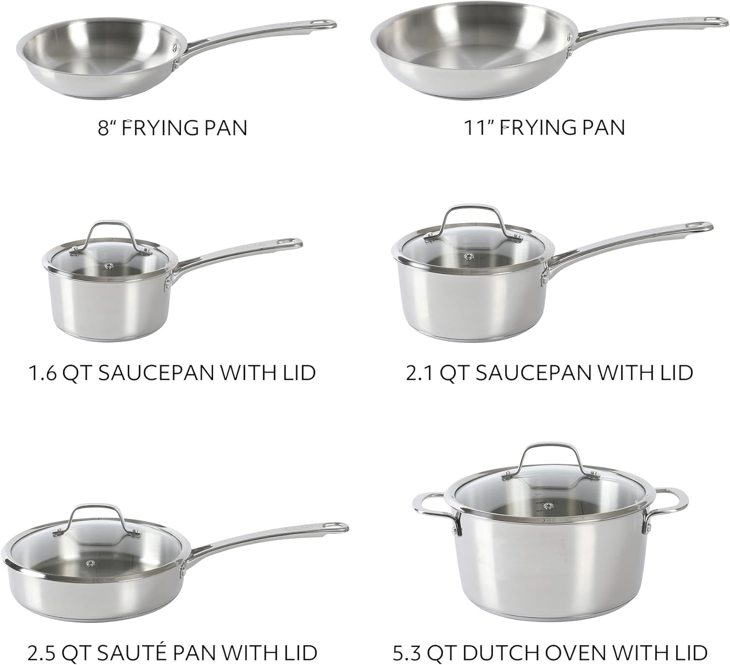 image:imageSur La Table Kitchen Essentials Chefs Deck 3Piece 53Quart Stainless Steel Dutch Oven with Steamer Insert amp Glass Lid Induction Ready TriPly Base Polished Finish amp Hollow StayCool HandlesStainless Steel