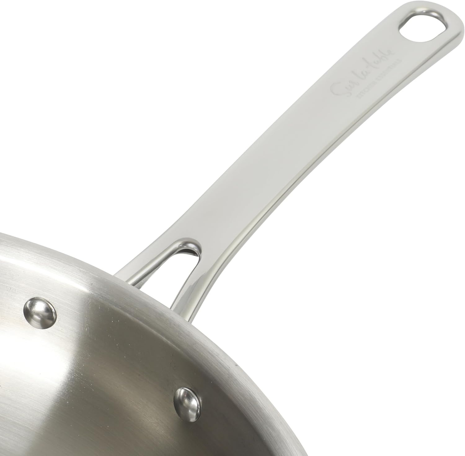 image:imageSur La Table Kitchen Essentials Chefs Deck 3Piece 53Quart Stainless Steel Dutch Oven with Steamer Insert amp Glass Lid Induction Ready TriPly Base Polished Finish amp Hollow StayCool HandlesStainless Steel