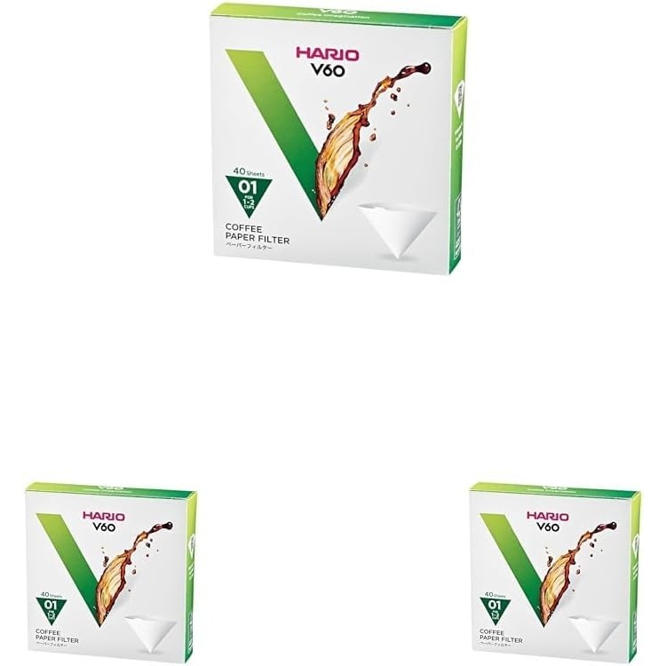 image:imageHario V60 Paper Coffee Filter Size 02 White 40ct BoxWhite
