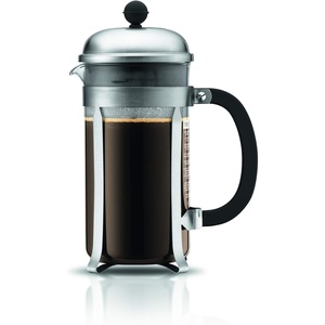 image:imageBodum 34oz Chambord French Press Coffee Maker HighHeat Borosilicate Glass Polished Stainless Steel  Made in PortugalMatte Chrome