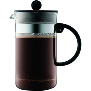 image:imageBodum 34oz Pour Over Coffee Maker HighHeat Borosilicate Glass with Reusable Stainless Steel Filter and Double Wall Cork Grip  Made in PortugalBlack