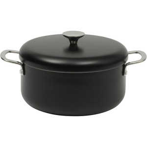 image:imageSur La Table Kitchen Essentials Potluck Porch 5 Quart Aluminum Dutch Oven Pot wAluminum Lid PFA FREE Ceramic Interior Cookware Pot  Induction  Black
