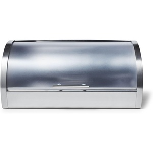image:imageSur La Table Stainless Steel Bread Box  148 Countertop Holder for Loaves Bagels Cookies amp Baked Goods Sleek Storage with Lid Durable amp Easy to Clean