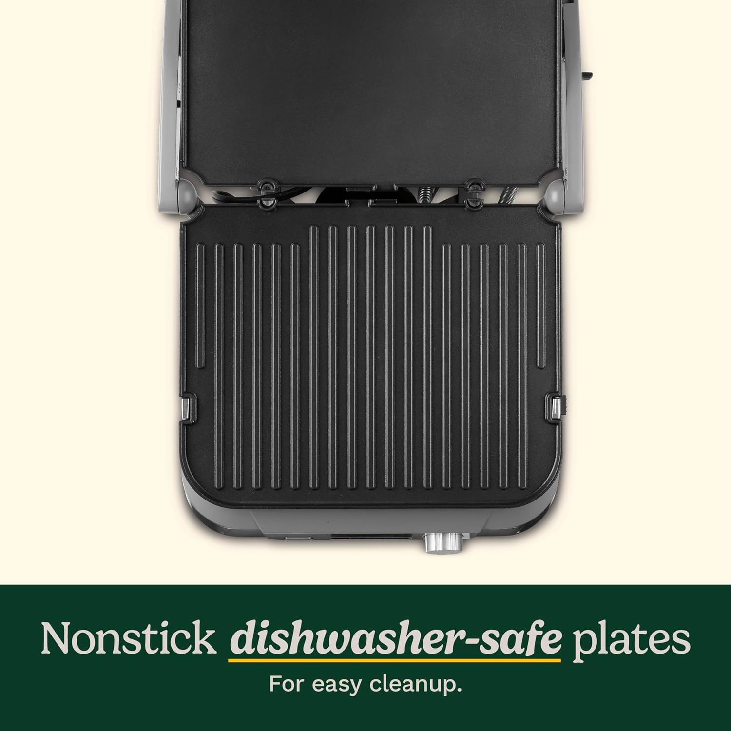 image:imageCuisinart Electric Griddler FIVE Countertop Grill Enjoy 5in1 Functions Including Panini Press LCD Display Wide Temperature Range and Sear Function Nonstick Plates GR5NAS Stainless SteelDigital