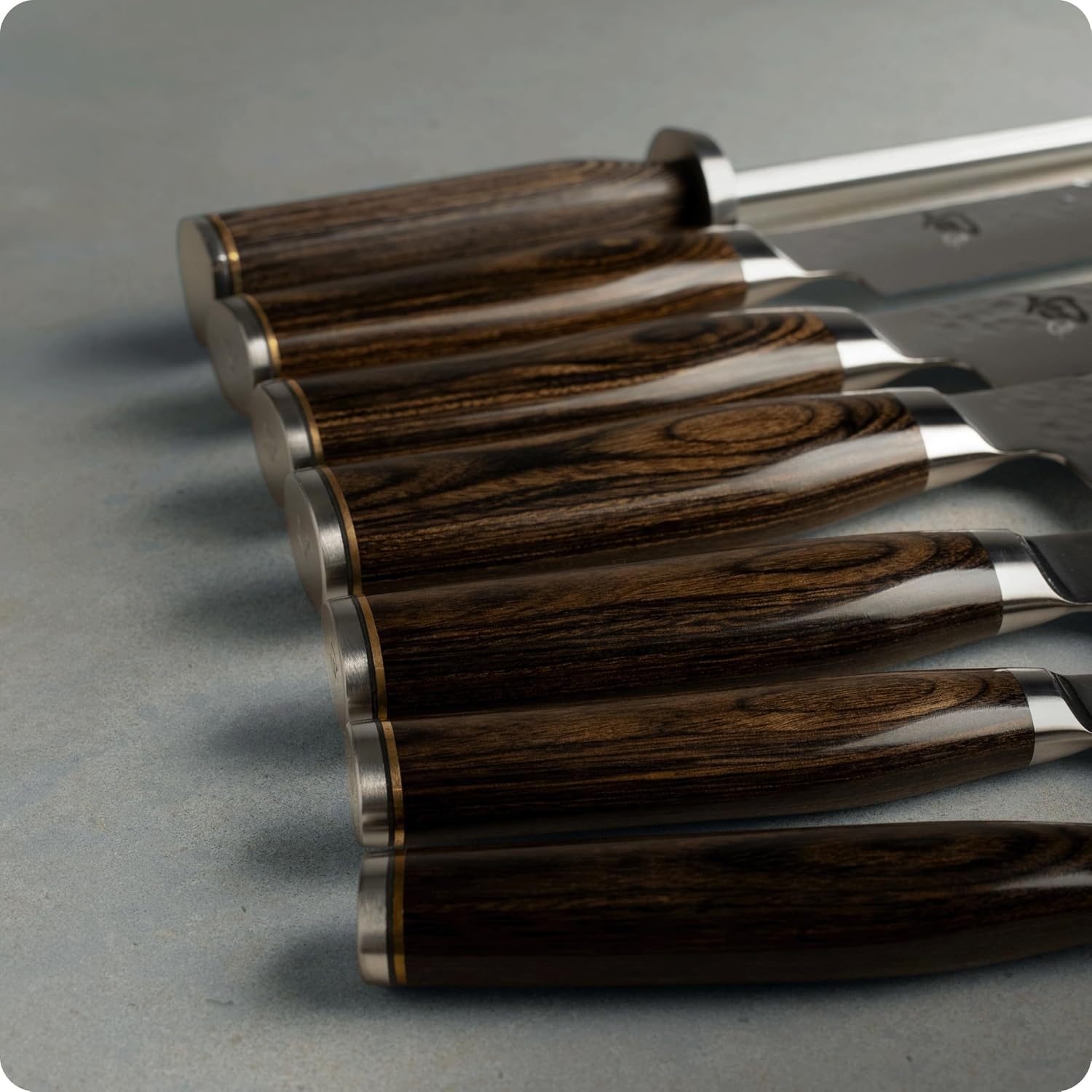 image:imageShun Premier Blonde 5 Piece Starter Block Set Includes 8 Chefs 4 Paring 65 Utility Knives Honing Steel amp Bamboo Knife Block Handcrafted Japanese Knife Set Pakkawood HandlesBrown