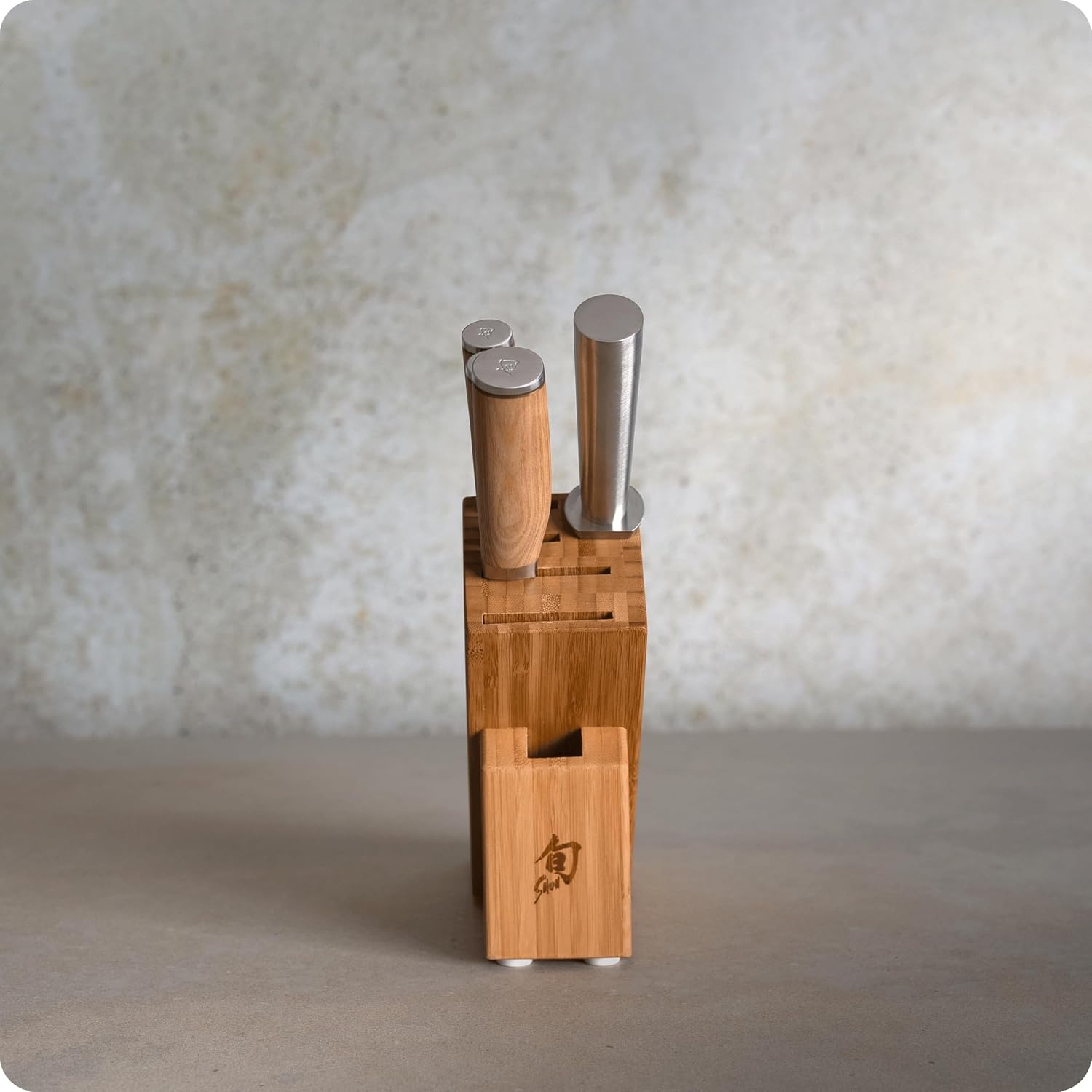 image:imageShun Premier Blonde 5 Piece Starter Block Set Includes 8 Chefs 4 Paring 65 Utility Knives Honing Steel amp Bamboo Knife Block Handcrafted Japanese Knife Set Pakkawood HandlesBlonde